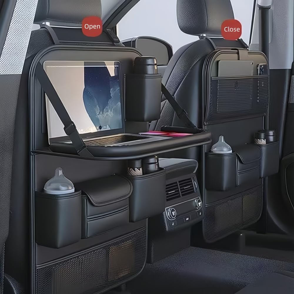Auto Organizer für Dacia Duster Pick-Up, Autositz Organizer Rückenlehnenschutz Auto Kinder Auto Aufbewahrungstasche Sitzschoner Auto Vordersitze,C