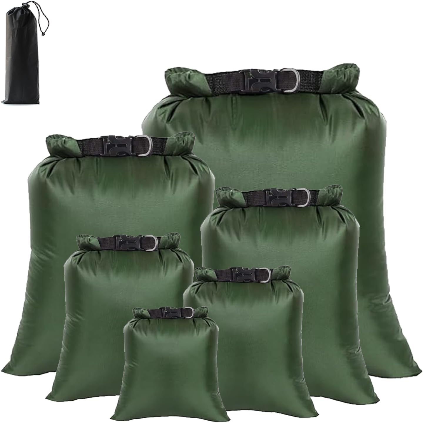 6 Pack Waterproof Dry Bags – Lightweight for Kayaking, Hiking & Camping 6 Pack Waterproof Dry Bags – Lightweight for Kayaking, Hiking & Camping
