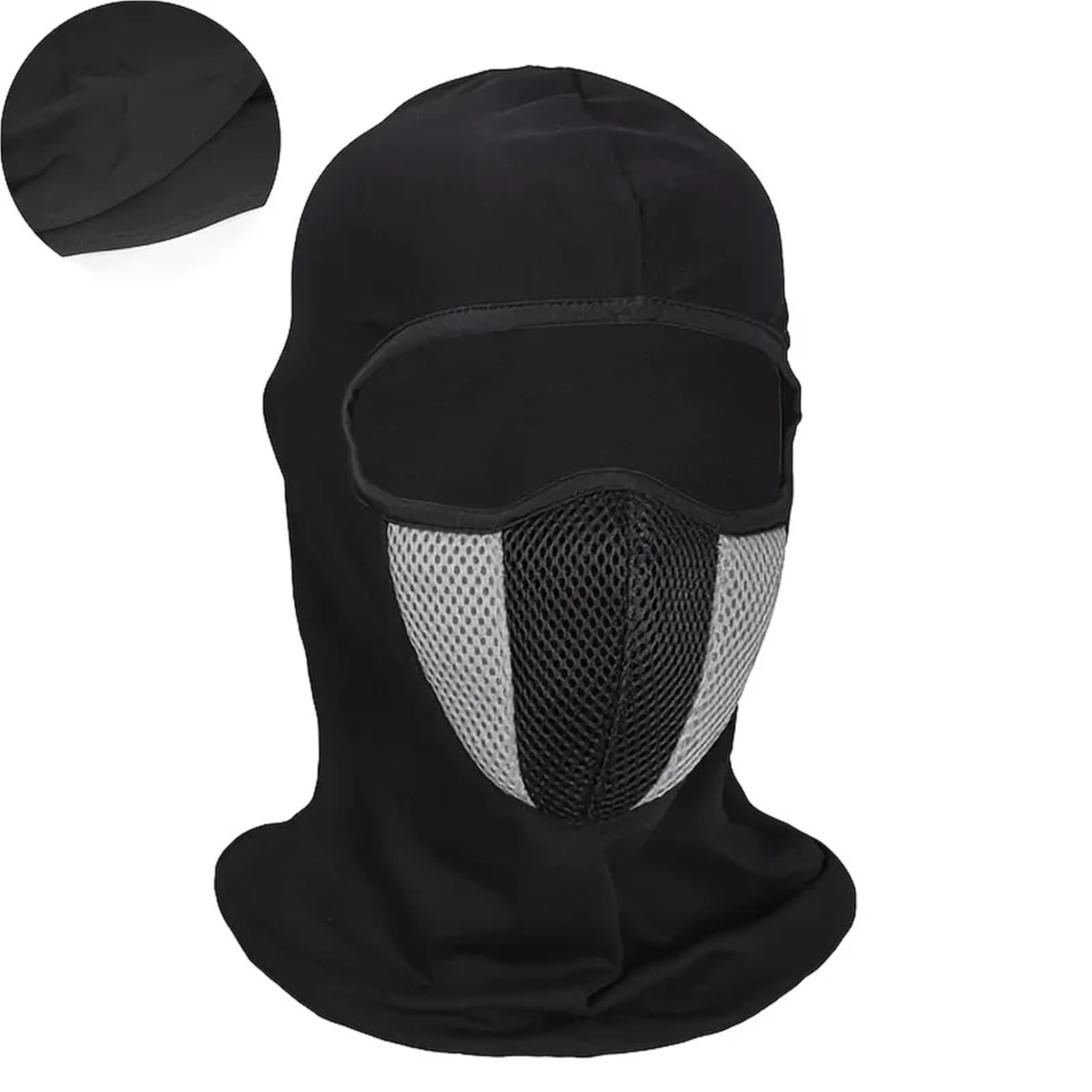 Pasamontañas Pasamontañas de protección a Prueba de Viento de algodón for Hombres y Mujeres, mascarilla Completa for Cubrir la Cara y el Cuello, Equipo de Ciclismo al Aire Libre, 2 uds.
