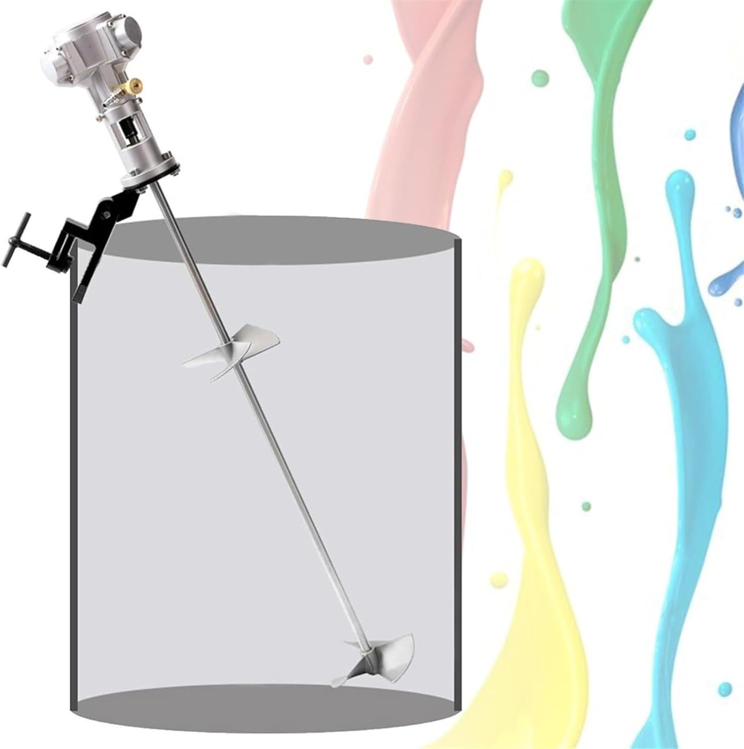Pneumatic Mixer for Mixing Machine Agitator Paint Beater Air Mixer Paint Mixer Mixing Agitator(60gallons)