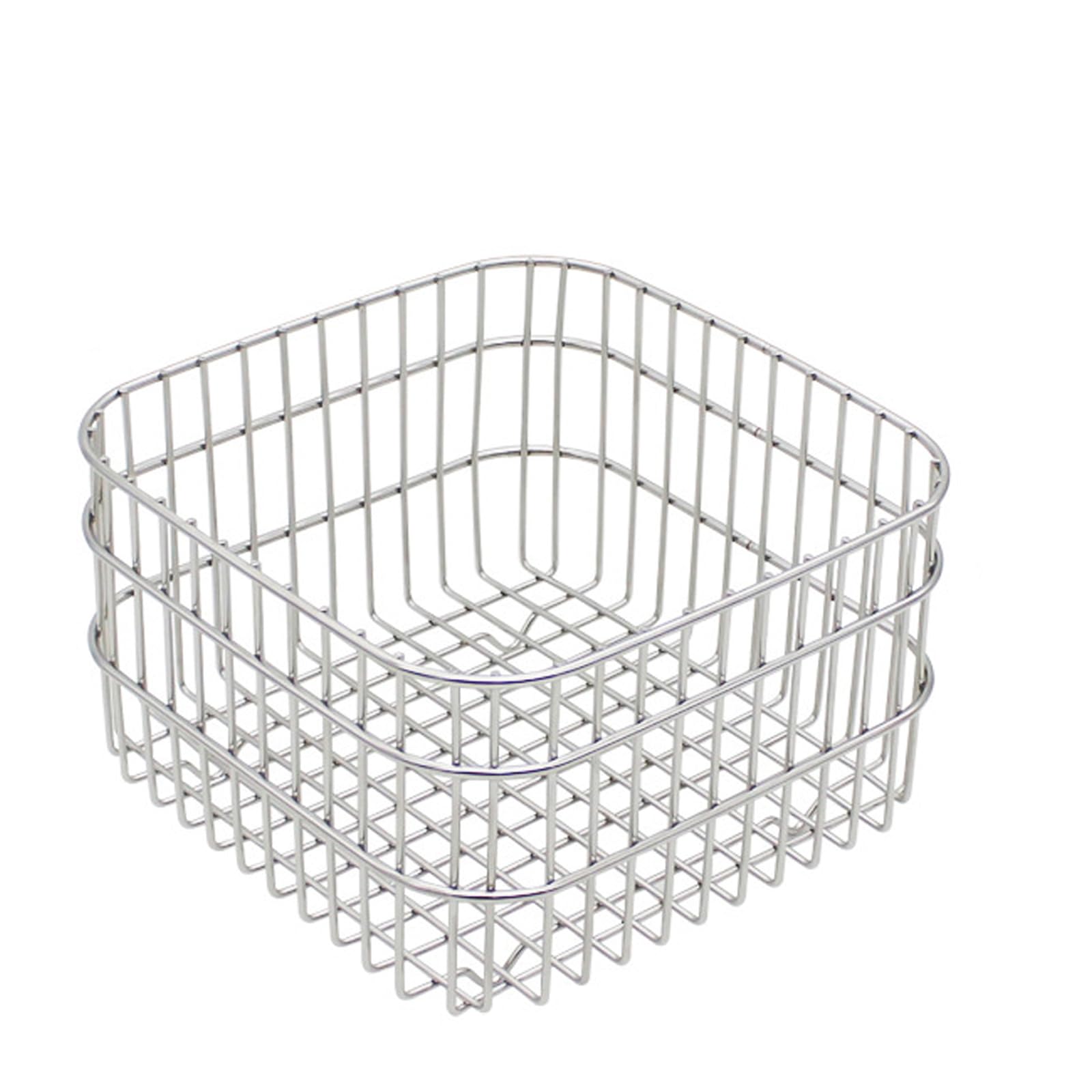 Kalttoy Stainless Steels Kitchen Drain Basket Vegetable Holder Bread Countertop Container Large Opening Storage Bin Organizers Vegetable Holder Bread Countertop Container