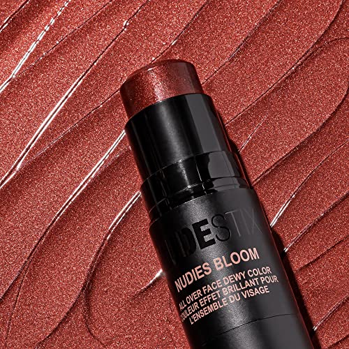 Nudestix Nudies Bloom Blush Stick W/Blending Brush, 3-In-1 Dewy Color For Cheeks, Eyes, Lips, Brightening Balm Makeup For Natural Healthy Glow, Glossy Finish, 0.25 Oz (7G) (Crimson Lover) #TOP2