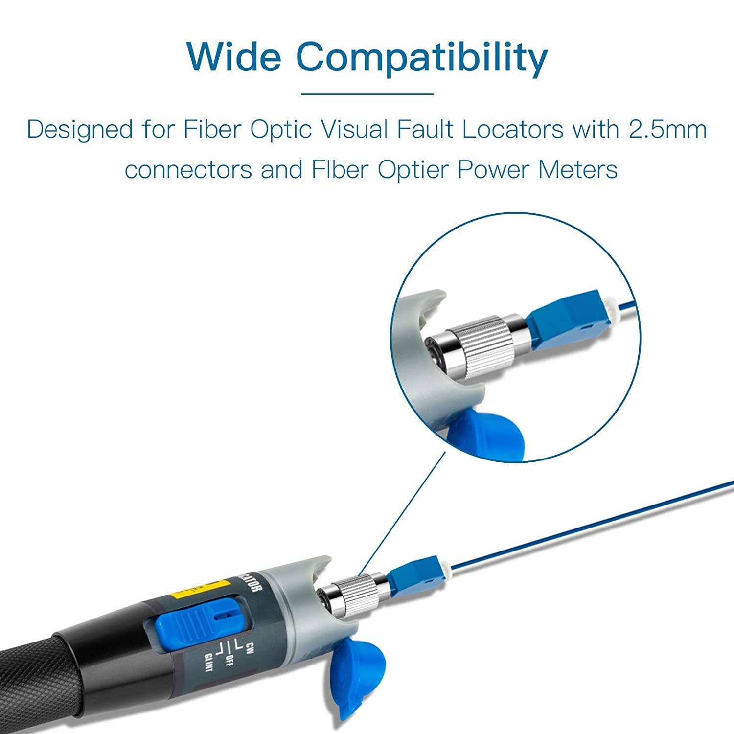 10PC FC Mâle à LC Femelle Adaptateur (5 UPC & 5 APC), Connecteur Fibre Optique pour Localisateur Visuel de Défaute & Testeur de Fibre Monomode 9/125um Adaptateur Optique