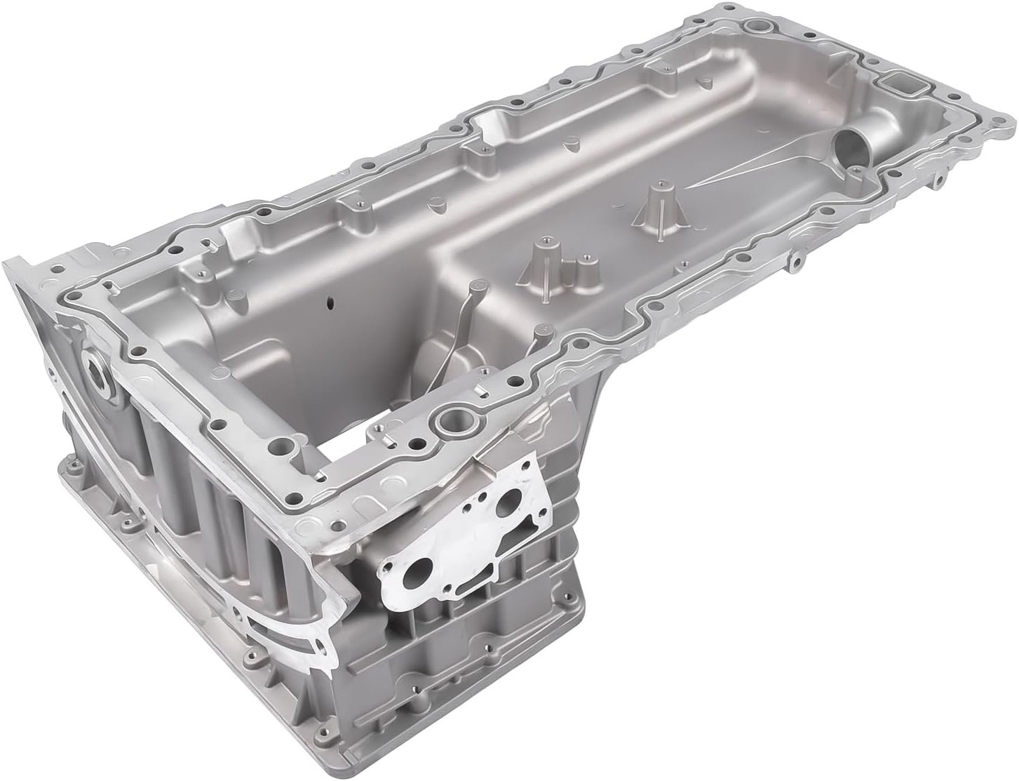 Aluminum Upper Engine Oil Pan Replacement for Ford F-250 F-350 F-450 F-550 Super Duty 6.7L V8 2011-2019 F-650 Super Duty 6.7L V8 2018-2019 DC3Z-6675-A DC3Z-6675-B DC3Z6675A BC3Z-6675-A Mustrod