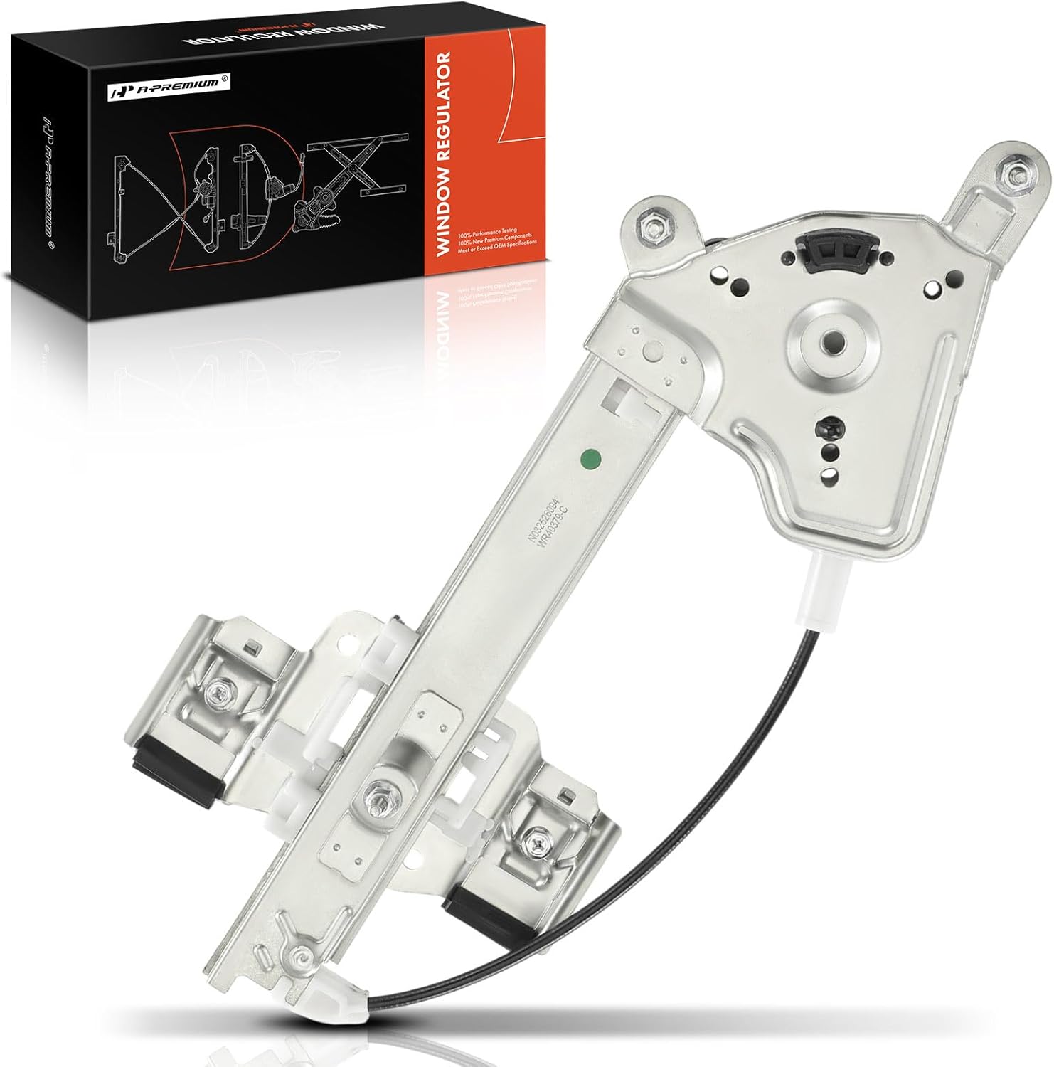 A-Premium Power Window Regulator Rear Passenger Side Compatible with Oldsmobile Aurora 2001 2002 2003, Without Motor