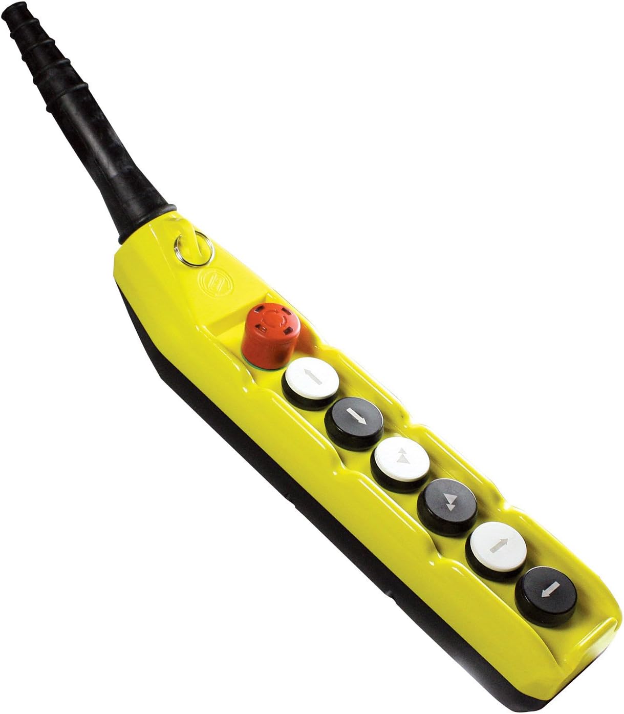 ASI PL07D2-E 7 Button Crane Pendant Station, Single Row, 6 Two Speed Push Buttons, 1 E-Stop, inlcudes 1NC/8NO Contacts