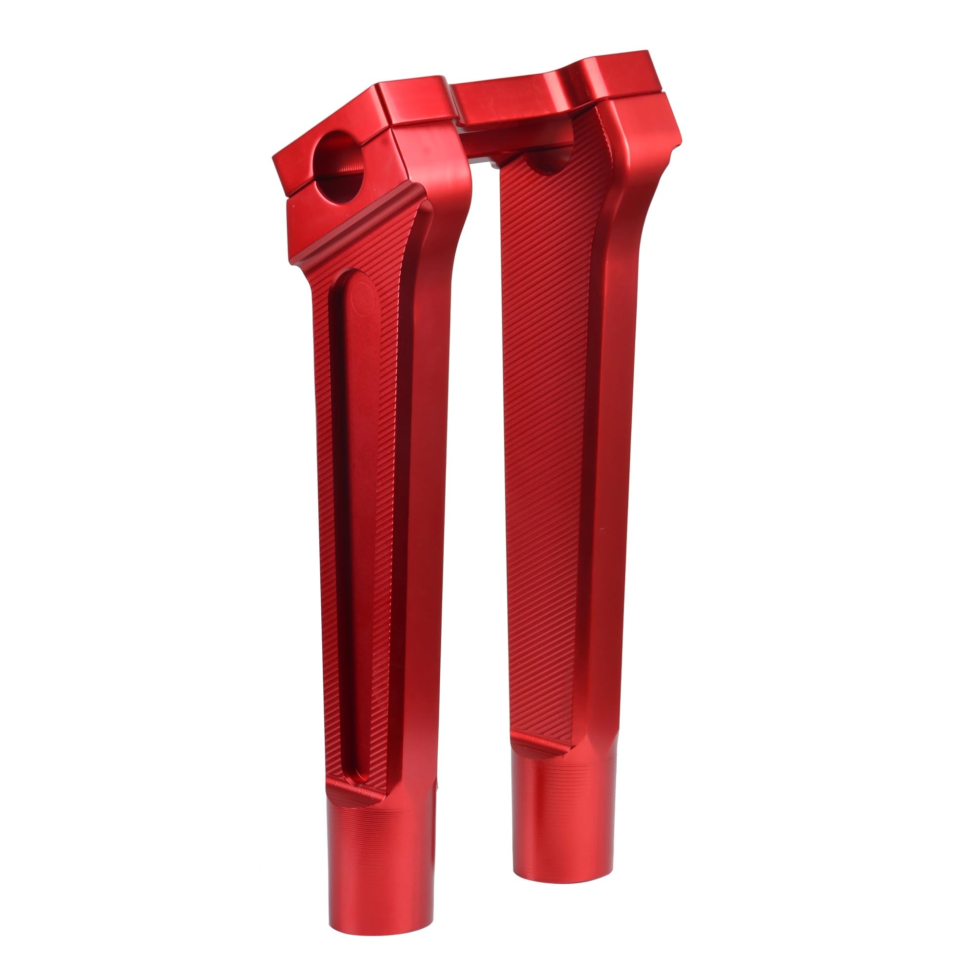 Motocicleta Abrazadera Manillar para M8 para Softail para Street para Bob 2018 2019 2020 2021 Elevadores Manillar Motocicleta 25 Mm Y 1 "Montaje Calibre Barra Mango Recto 12 Pulgadas(Red)