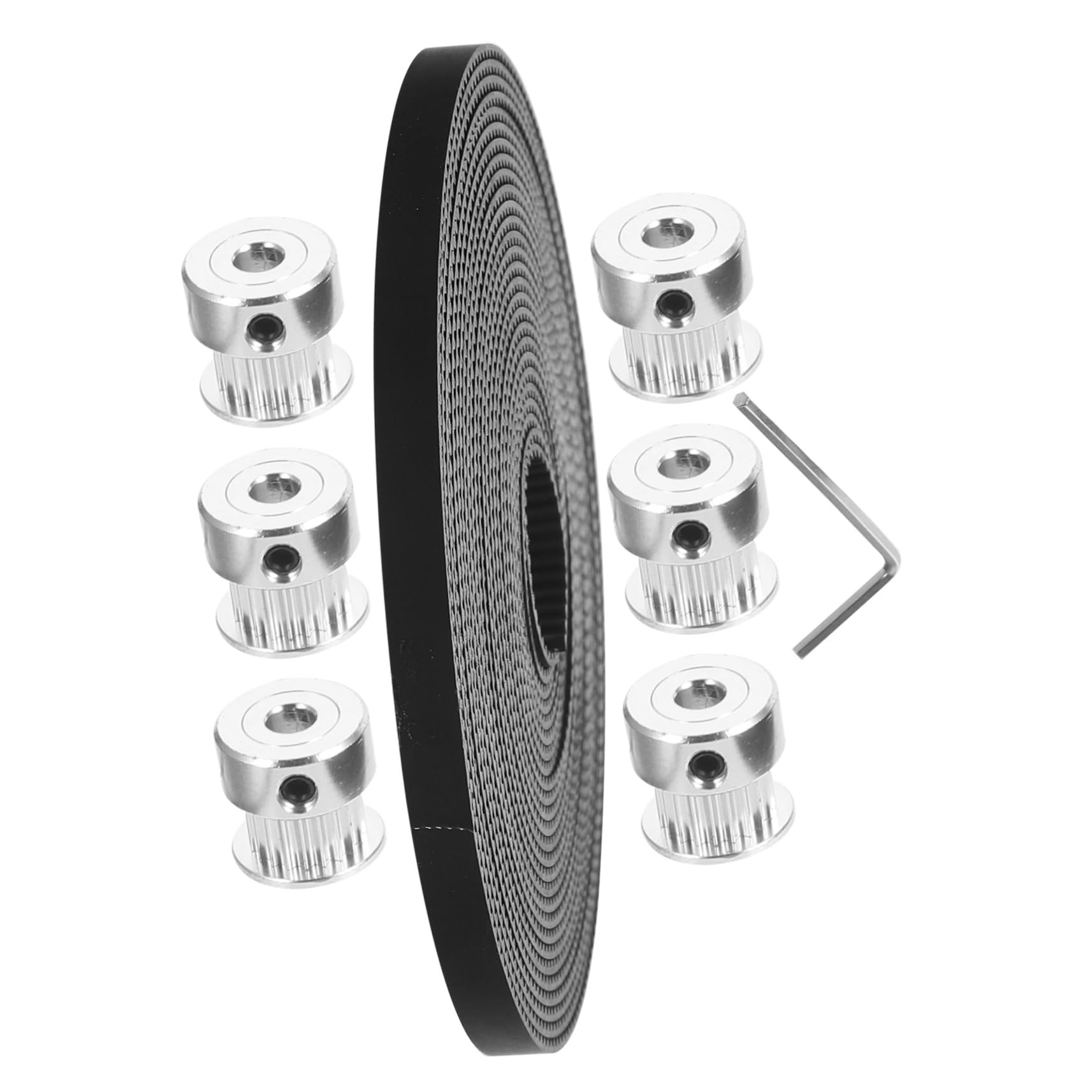 Mobestech 3sets Accessori Per Stampante Cinghia e Ruote Pulleys Di Sostituzione Affidabile Per Componenti Di Stampa Performance Stabile e Precisione Di Trasmissione