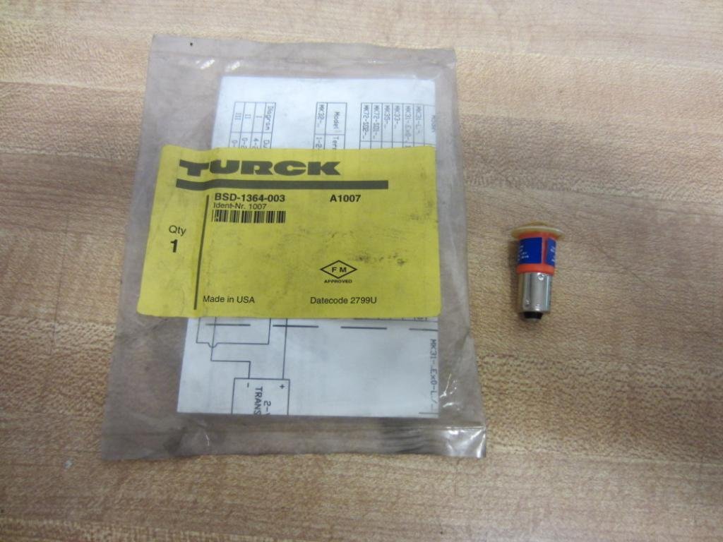 Turck BSD-1364-003 1007 Intrinsically Safe BSD1364003