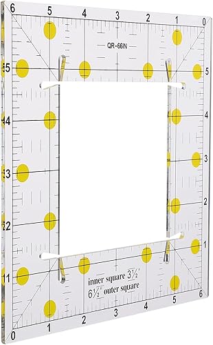 Miniatura 4 de EXCEART 2 reglas cuadradas para acolchar, reglas cuadradas cuadradas, reglas cuadradas de retazos, regla cuadrada a medida, regla de costura de