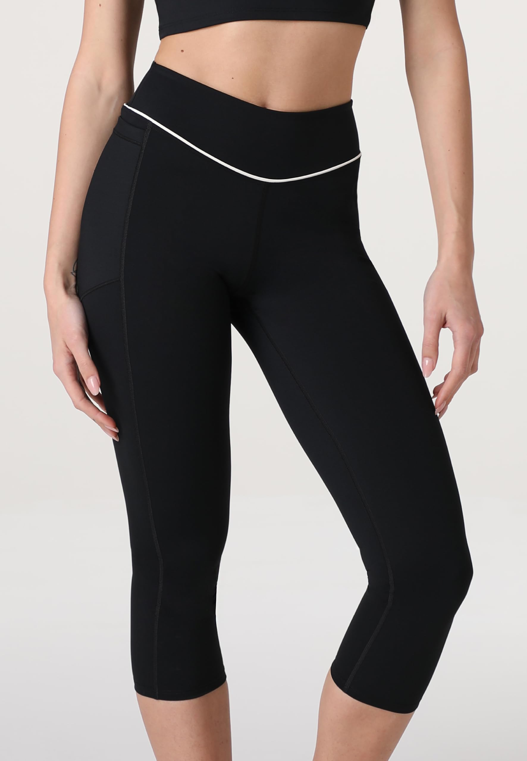 Lovable - Al Ginocchio - Microfibra Modellante - Vita Alta Effetto Push-up - Controllo Pancia, Pilates, Fitness, Active Comfort, Leggings Donna