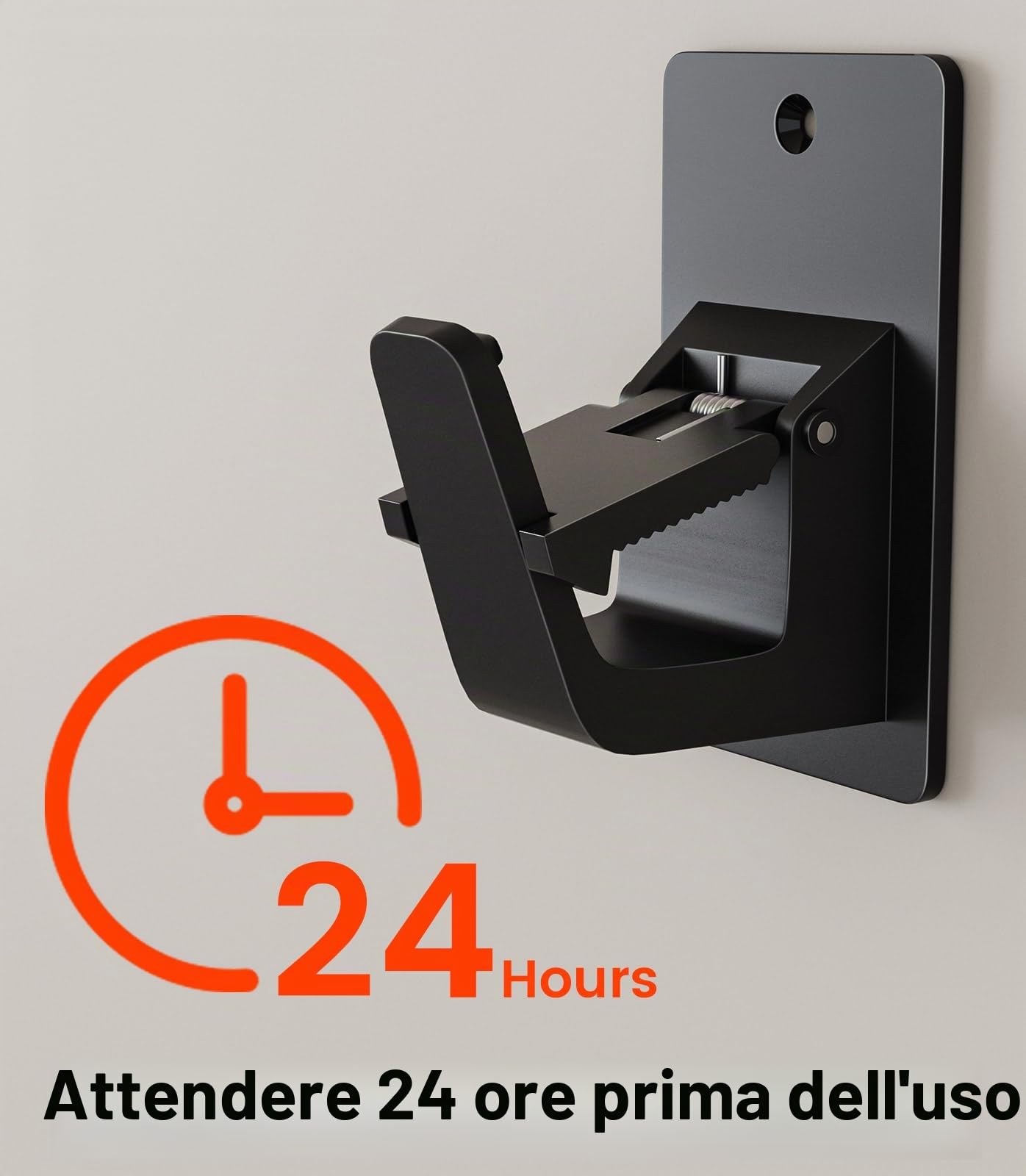 2 Pezzi Supporto per Bastone per Tenda - Staffa per Asta Autoadesivo Tenda Gancetti Porta Bastoni Ganci Tende Senza Bucare per Soggiorno, Bagno, Camera da Letto, Nero
