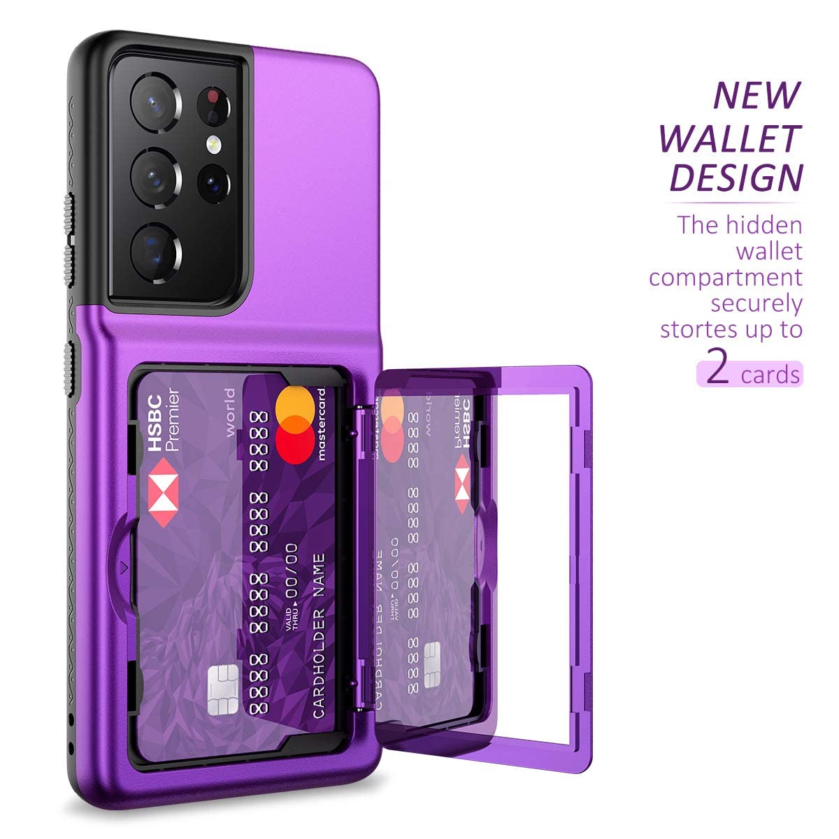 Amazon.com: WeLoveCase Galaxy S21 Ultra Wallet Case with Mirror