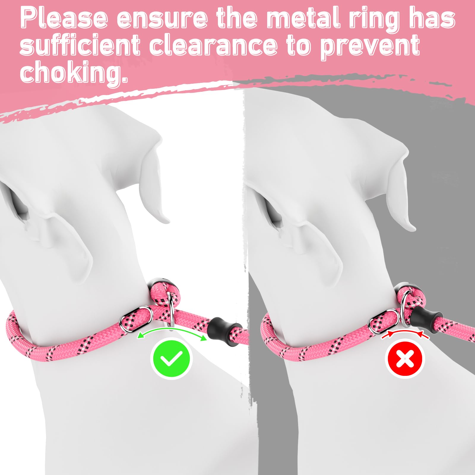 Kdsvakd Slip Lead for Dogs No Pull Training Leash with Double Comfortable Handles and Collar Attachment - Image 4