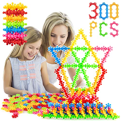 LABEOL 300 PCS Building Blocks Kids Toys,Educational Toys Sets Multiple Colors Interlocking Blocks Building Toys,Safe Material Preschool Kids Toys Brithday Gift for Boys and Girls 3+ Years Old