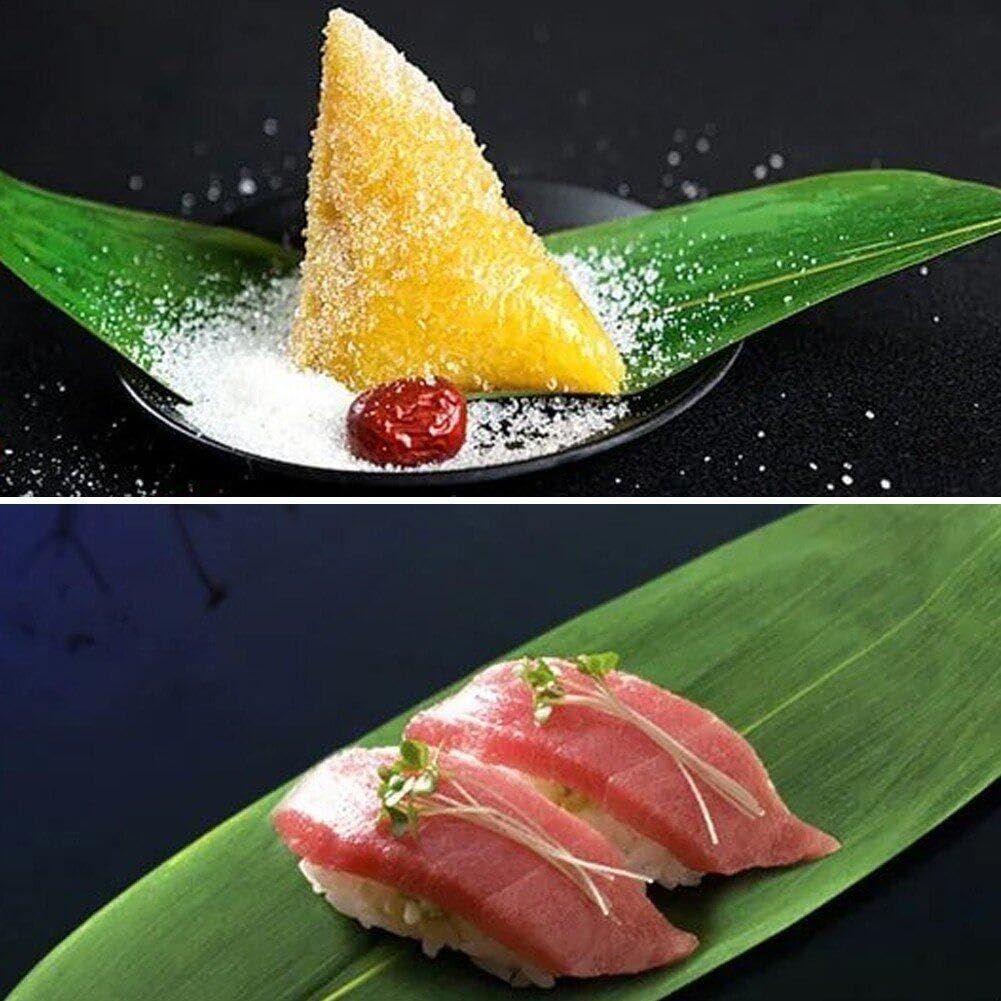 Amazon.co.jp: Hifeoos 笹の葉 葉 本物 天然葉 寿司 プレート