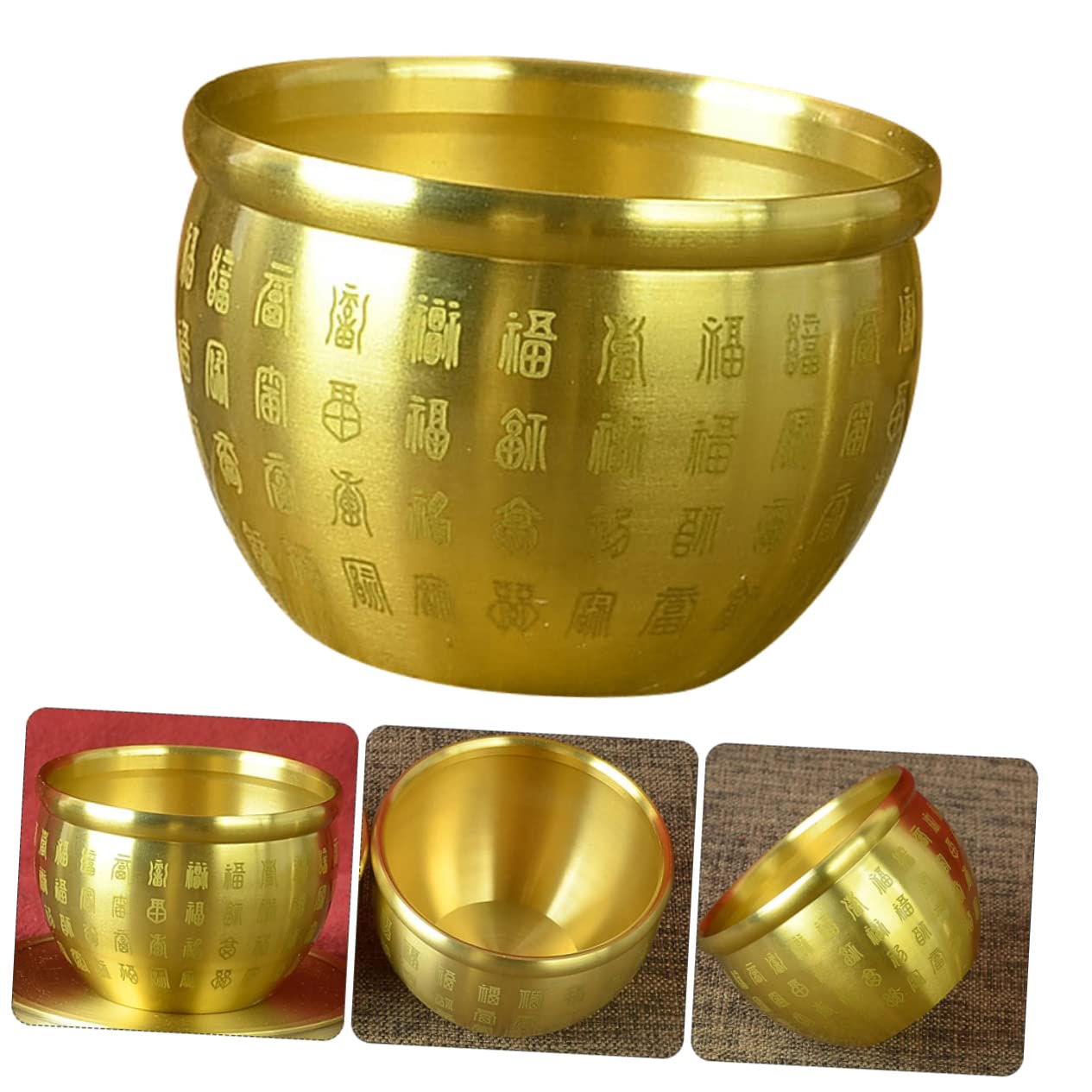 Amosfun 4pezzi Ciotola Della Fortuna Decorazione Feng Shui Per Ufficio e Casa Portafortuna e Prosperità Articolo Da Tavolo Elegante Resistente e Decorativo Significativo Per Famiglia e