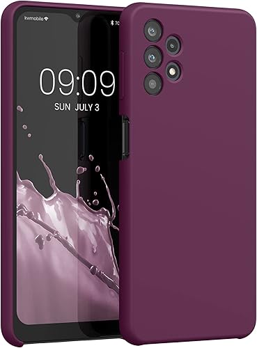 kwmobile Funda compatible con Samsung Galaxy A32 5G - Funda de silicona TPU con acabado suave - Violeta burdeos