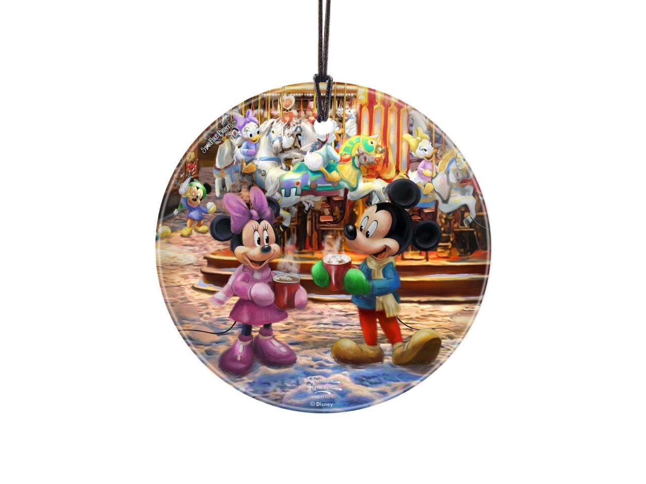 Amazon.com: Disney Thomas Kinkade Mickey Minnie Christmas Market