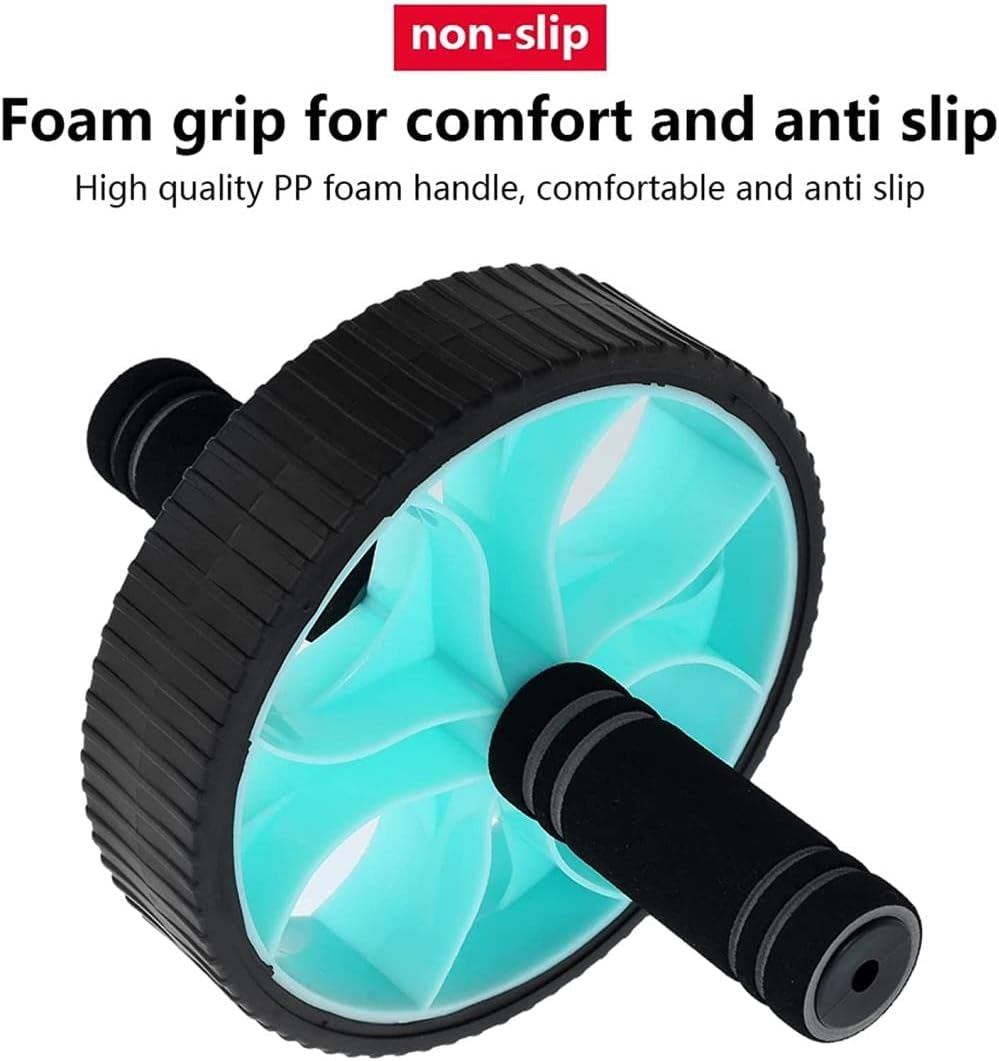 Roller Wheel Exercise Equipment Abdominal Muscle Trainer AB Roller Abdominal Wheel Roller Exercise Wheel Gym Home Fitness Sport Exercise Building Equipment Tool (Color : Black)
