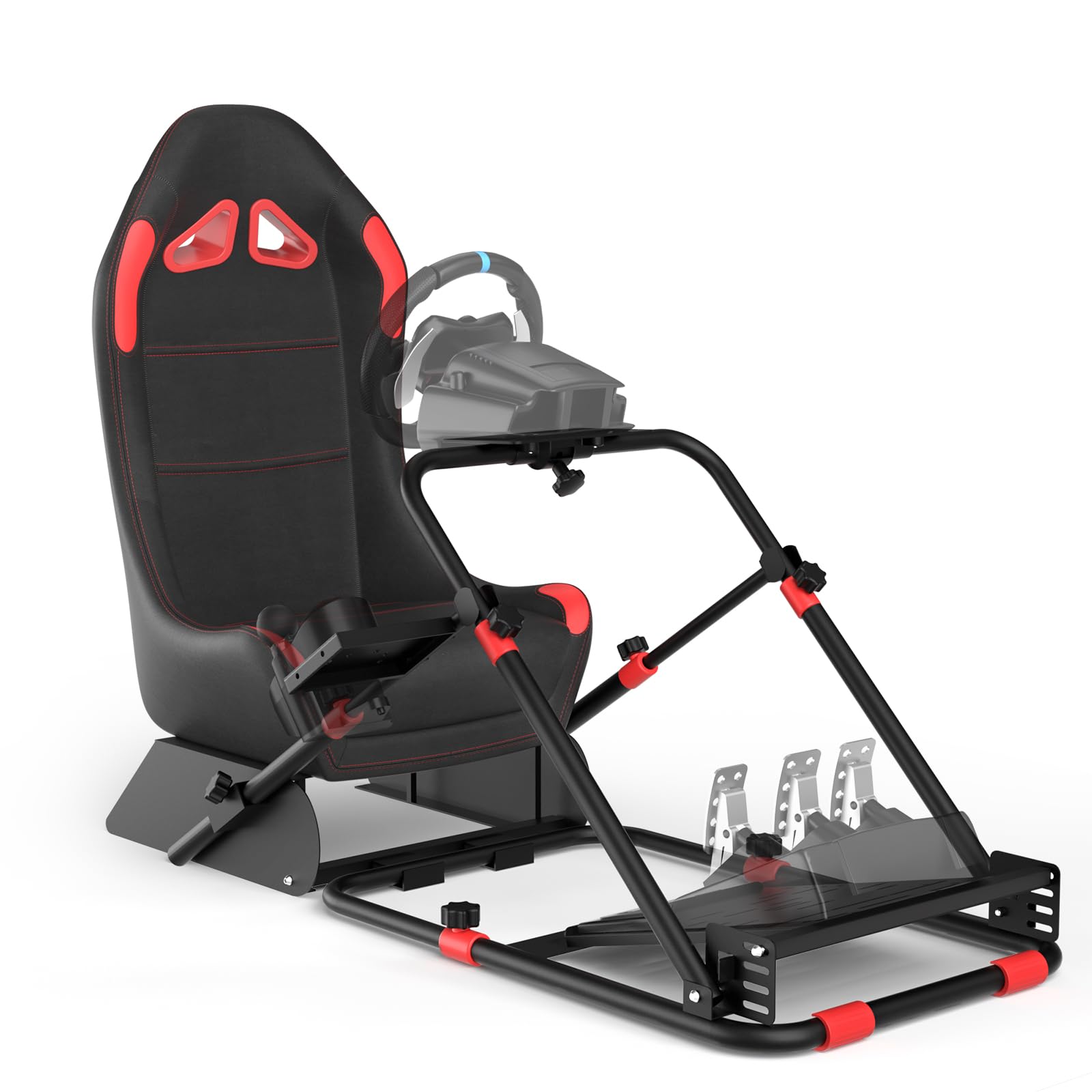 RACGTING Racing Simulator Cockpit Foldable Adjustable Racing Seat for Logitech G29 G920 G923 G27 G25 Thrustmaster models like