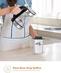Coffee Boy All-in-One Portable Coffee Maker, with Rechargeable Electric Ceramic Coffee Grinder, 14oz Coffee Travel Mug, and Pour Over Coffee Espresso Dripper - Great for The Office or Camping