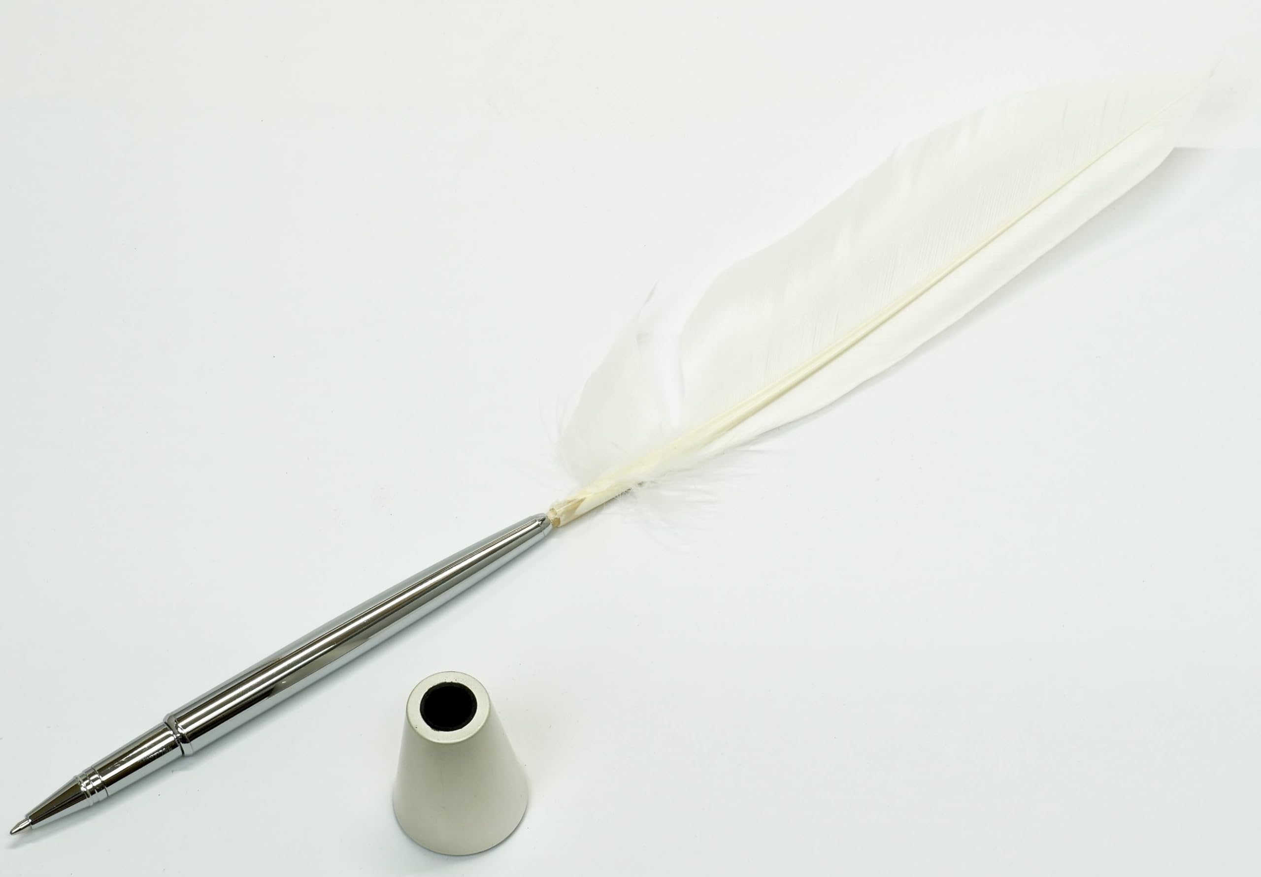 Amazon | 日本加工ガチョウの羽根付真鍮ディスクペン+ブラス