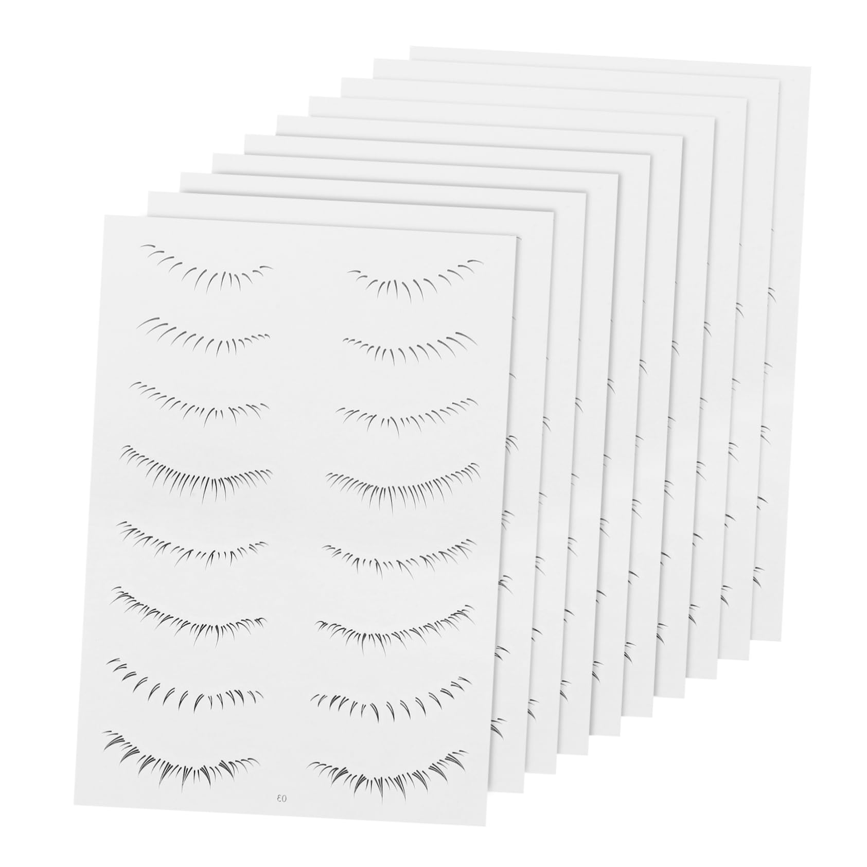 Gogogmee False Eyelash Stickers Sheets Lower Lash Tattoos for Women Natural Look Eyelash Extension Tattoos