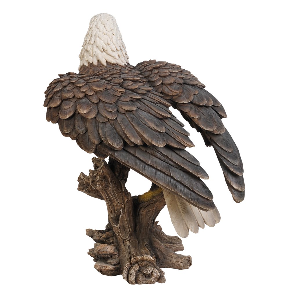 Pacific Giftware Realistic Looking Majestic Bald Eagle On Stump Statue