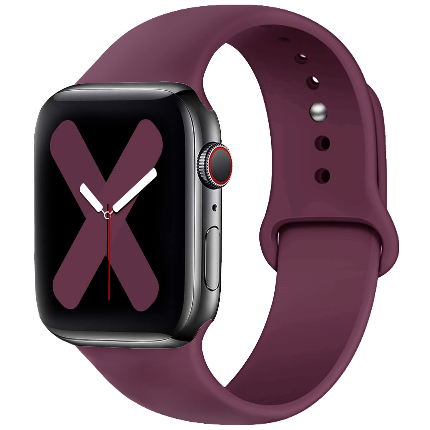 Saucyi Compatible with Apple Watch Band 41mm 40mm 38mm 49mm 45mm 44mm 42mm,Soft Silicone Sport Band Replacement Strap with Classic Clasp for iWatch Series 8 7 6 5 4 3 2 1 SE