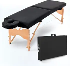Maca Portátil Dobrável Estética Standard 300kg Preto