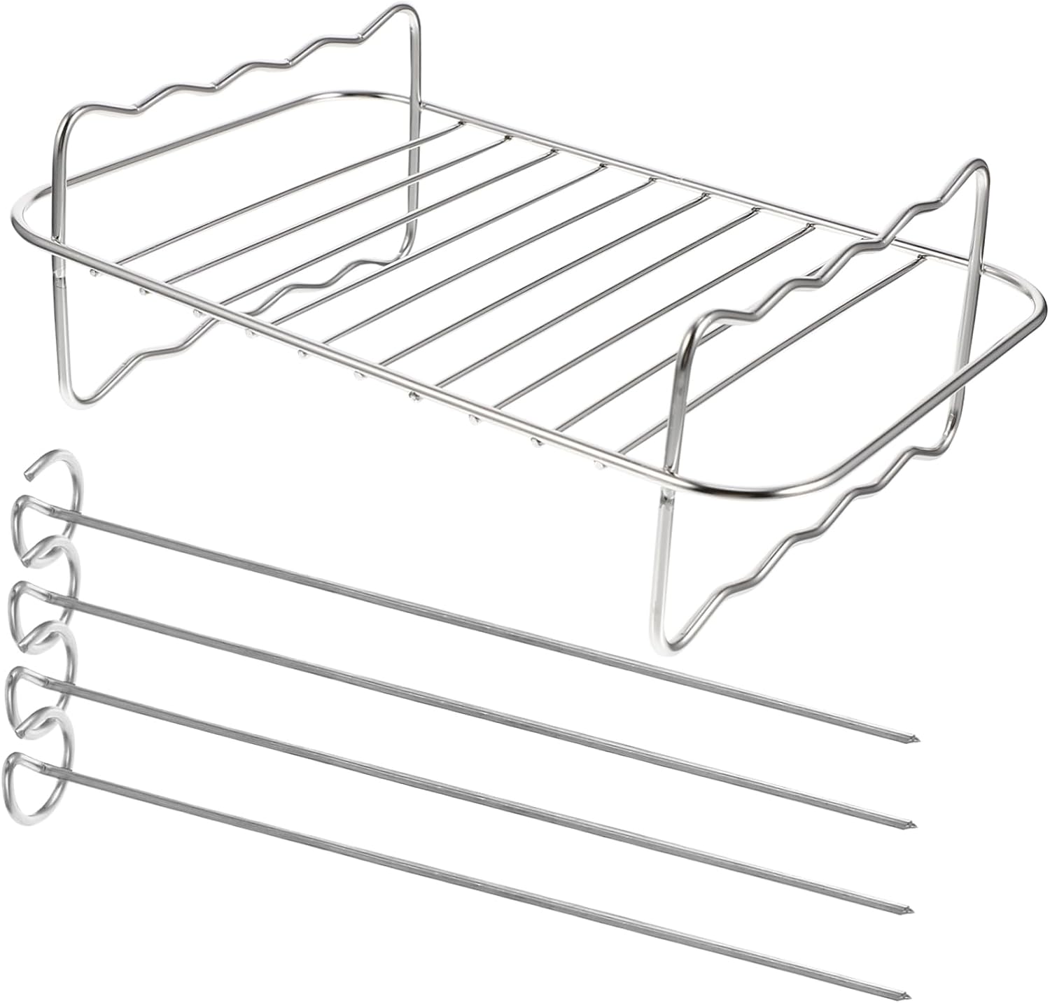 Mipcase Air Fryer Rack for Oven Barbecue Rack Stainless Steel Easy Cleaning Multi-use