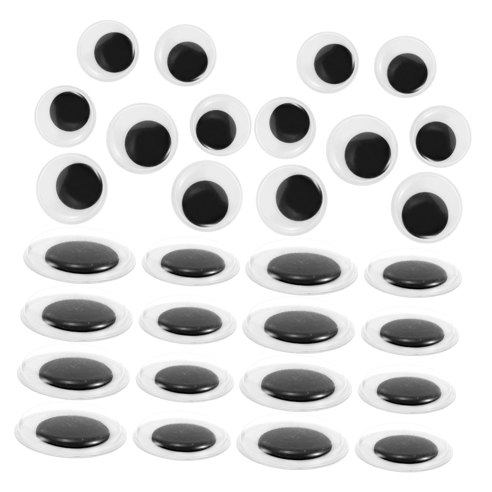 Ojos de plástico autoadhesivos redondos para scrapbooking y decoración artesanal