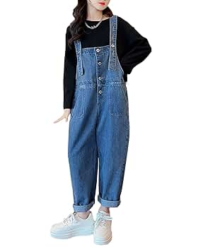 Amazon.com: Yimutian Kids Girls Denim Dungarees Casual Denim
