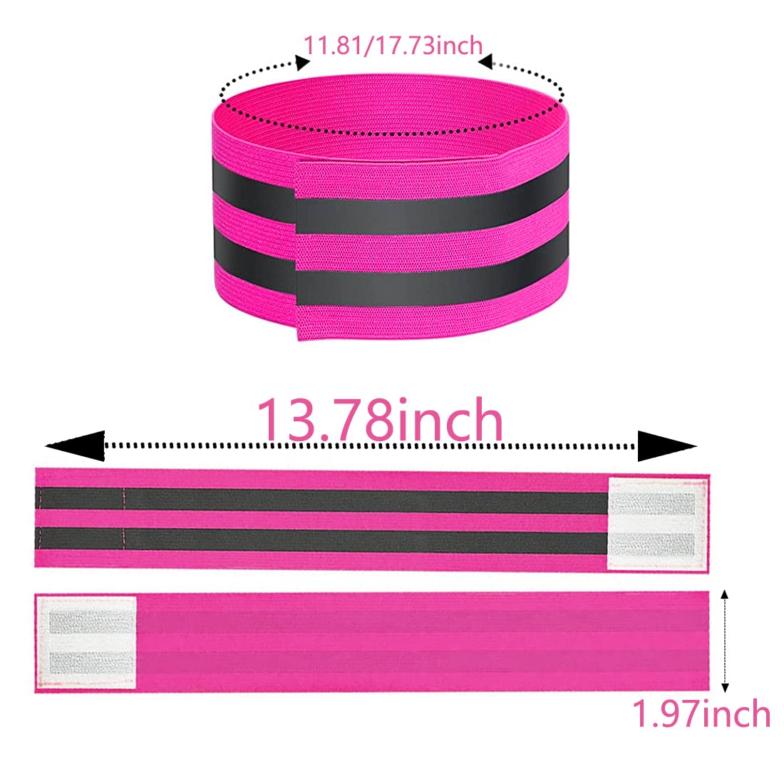 2 Pcs Fasce Catarifrangenti Braccialetti Riflettenti Canda Di Braccio
