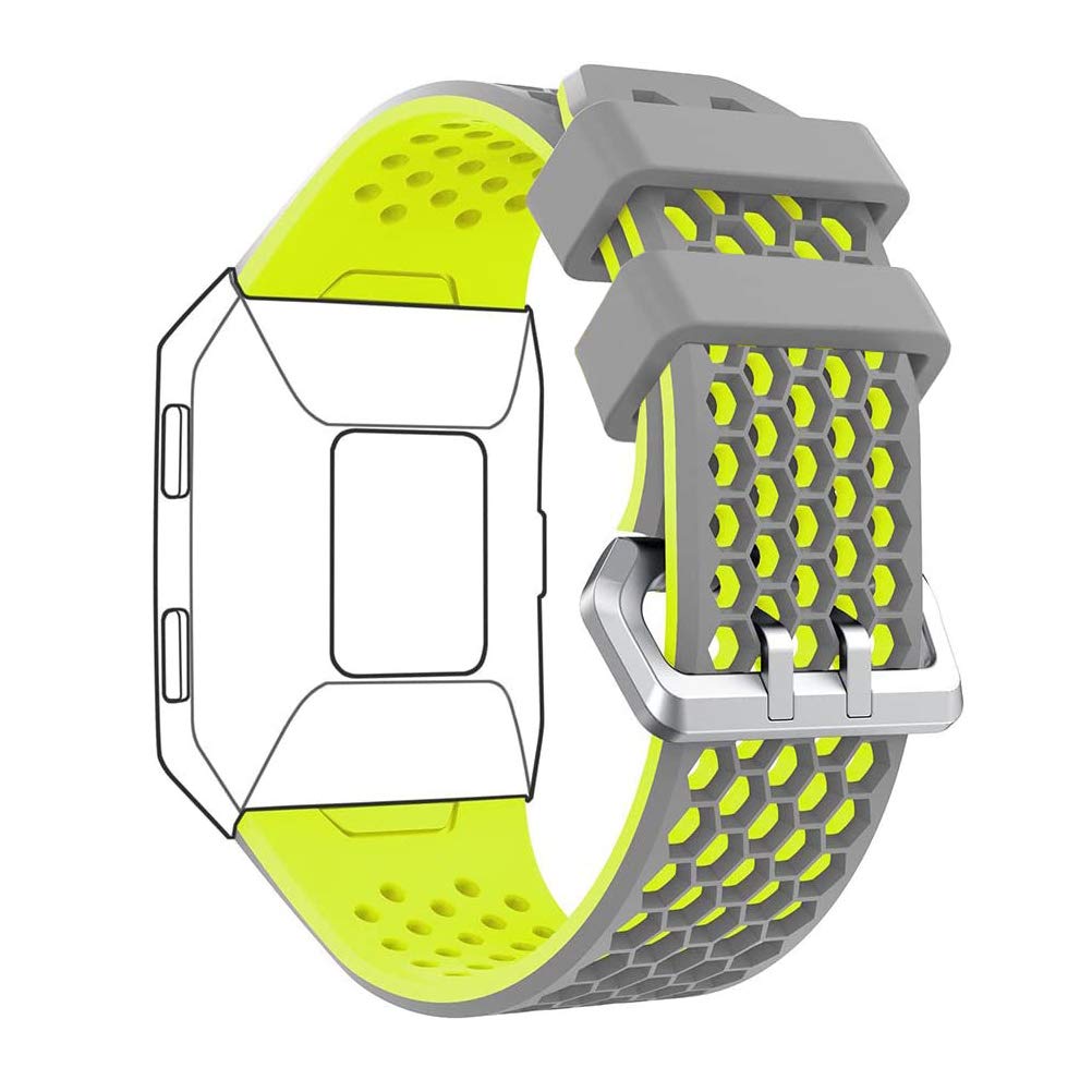 DDWatchband Compatible with Fitbit Ionic Straps Men Women, Soft Silicone Adjustable Sport Wrist Strap Replacement for Fitbit Ionic Watch Strap