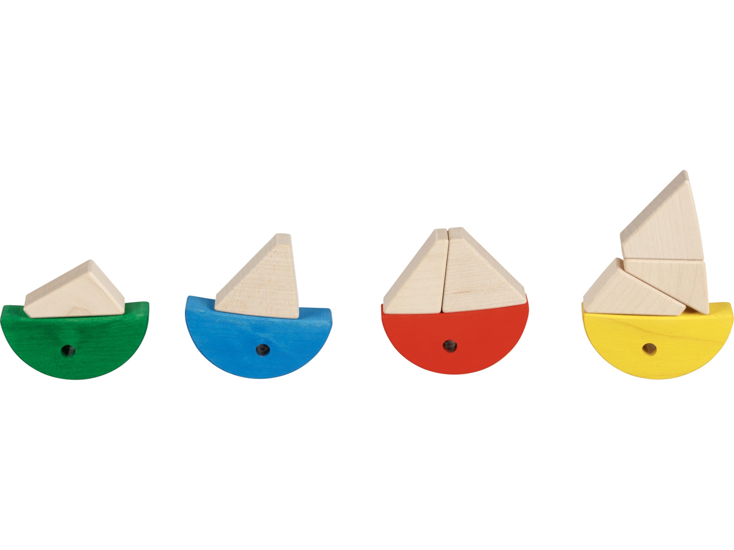 Legespiel und Bausteinkasten 6 bunte Fische: 34 x 14 x 3 cm, Holz, 24 Teile, per Stück