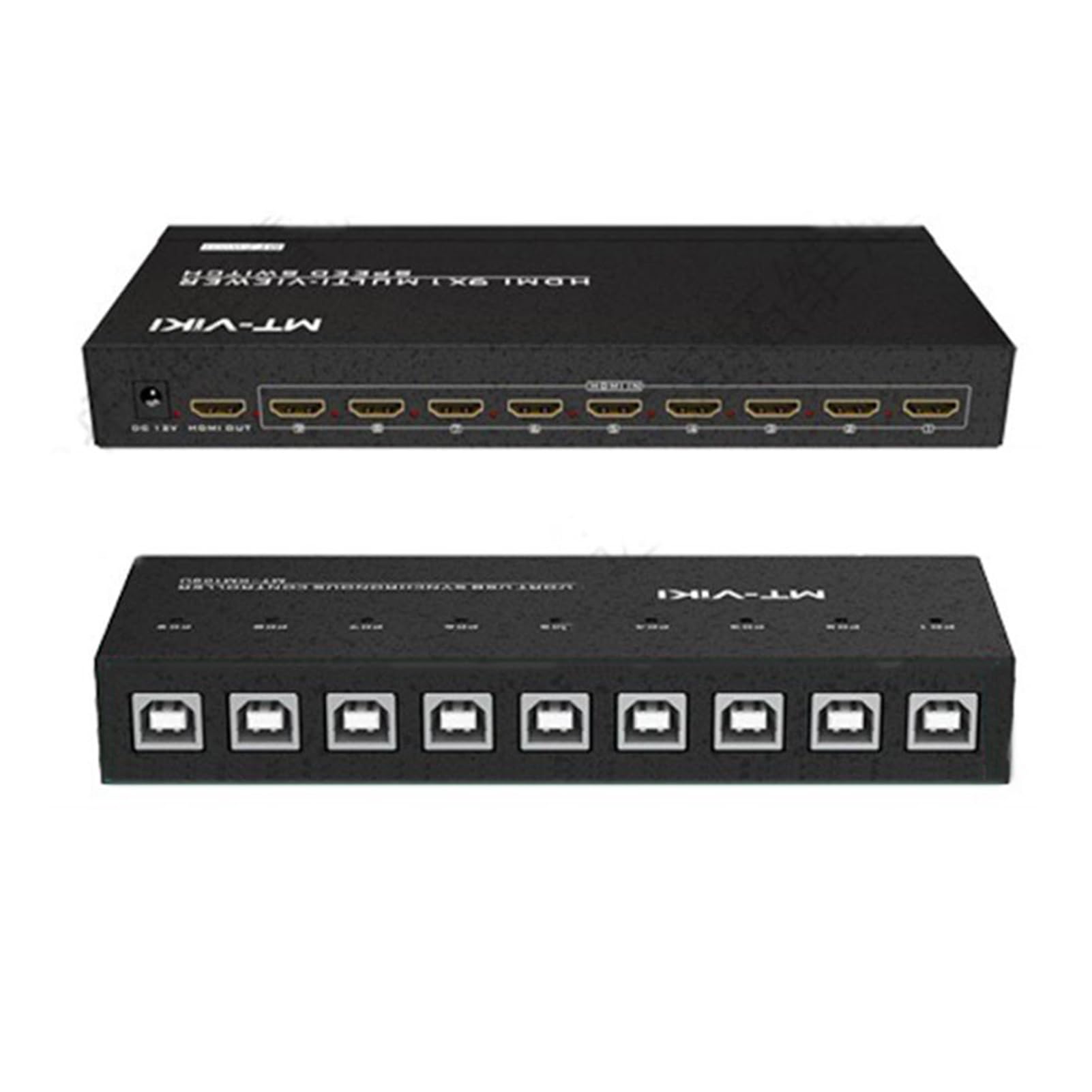 Ulepszona wersja 9-portowego synchronizatora + 9-portowy rozdzielacz HDMI, obsługa wyświetlania na wielu ekranach (pionowo, poziomo i pionowo) oraz rozdzielczość 4K