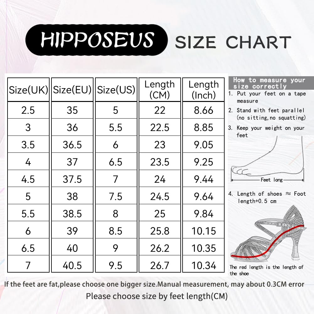 HIPPOSEUS Chaussures de Danse Latine pour Femme Satin Peep Toe Salsa Tango Bachata Chaussures de Danse