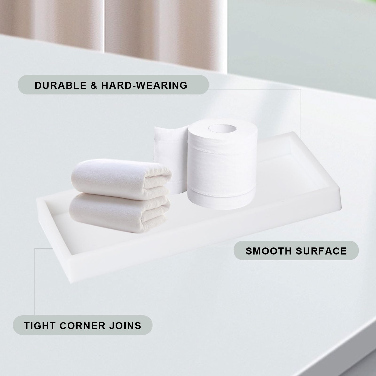 2pcs Bathroom Tray 7.87x3.93x0.7in - Image 4
