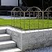 Relaxdays Gartenzaun aus Stahl, Zaunstecksystem 3er Set, verzierter Vorgartenzaun, Zaunelement HxB: 98 x 63,5 cm, Bronze