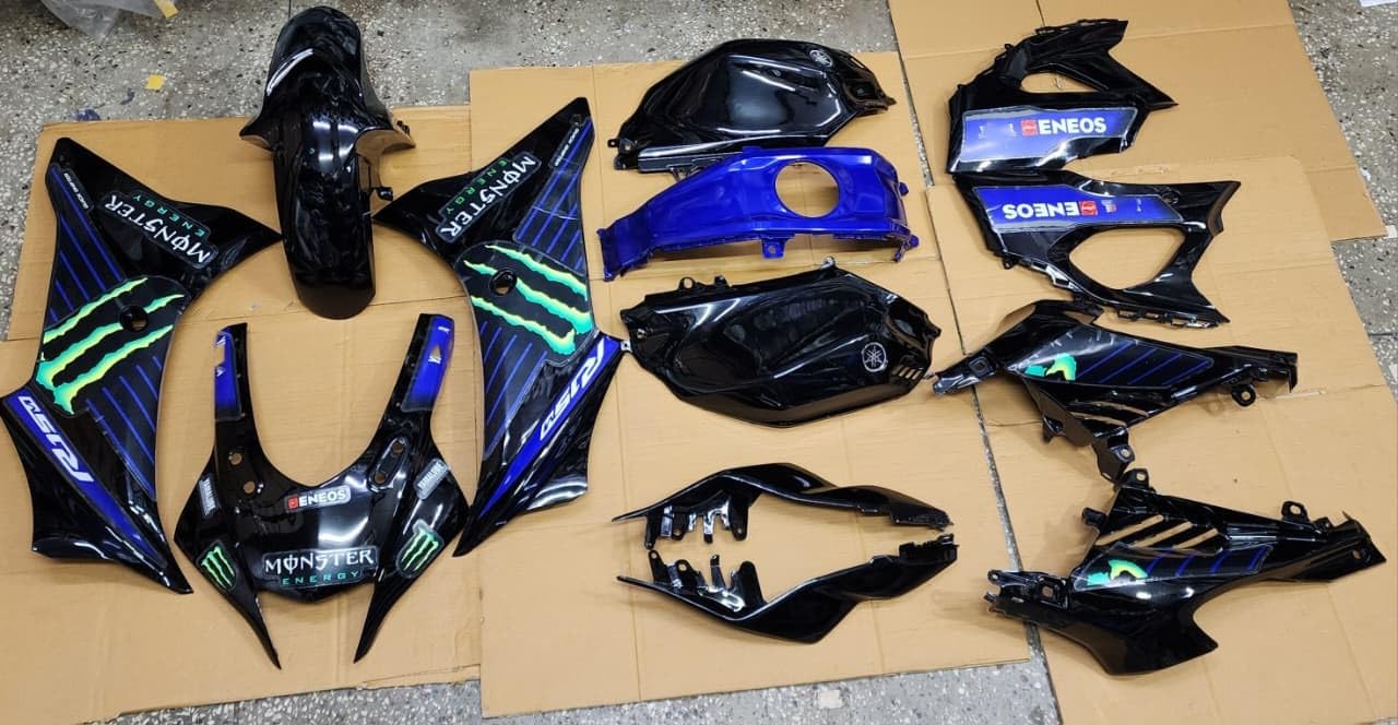 XPRO Complete Full Body Panel Kit Suitable for R15 V4, Premium ABS Body Panels, Monster Black, Set of 13-image-5