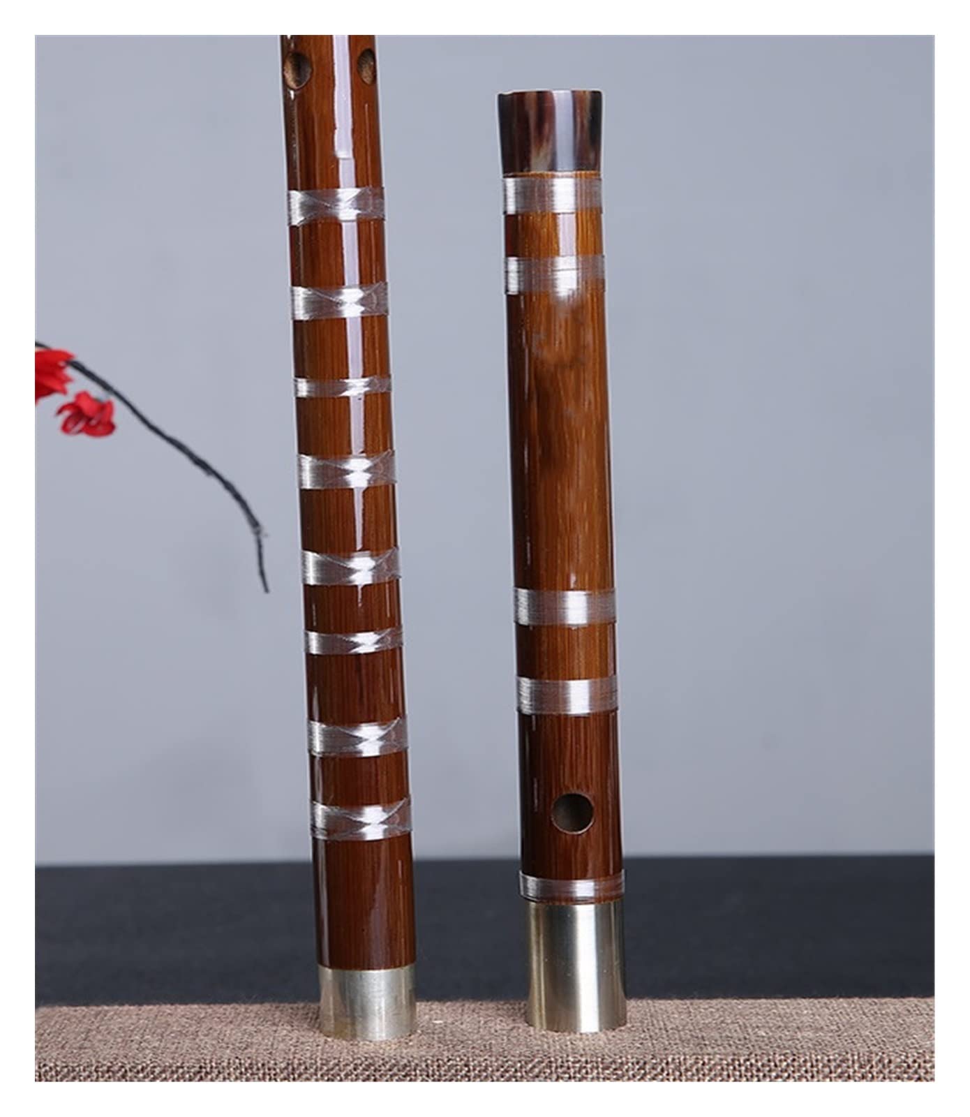 bambusowy flet Podwójnie Włożony Gorzki Bambusowy Flet Początkujący Flet Do Nauki Gorzki Bambusowy Flet Instrument Muzyczny Flet Wejściowy (Color : C)