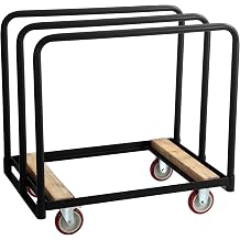 Steel Panel Truck with Swivel Casters and Wood End, 1000 Lbs Load Capacity Drywall Sheet Cart Dollies, Handling Sheetrock, Lumber for Garage, Home, Warehouse