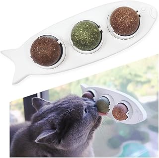Snow Pet Magic Catnip Wall Balls Toys for Cats Wall Treats Kitten Treat Toys Indoor Catnip Ball Toys Teeth Cleaning Chew Silvervine Catnip Balls