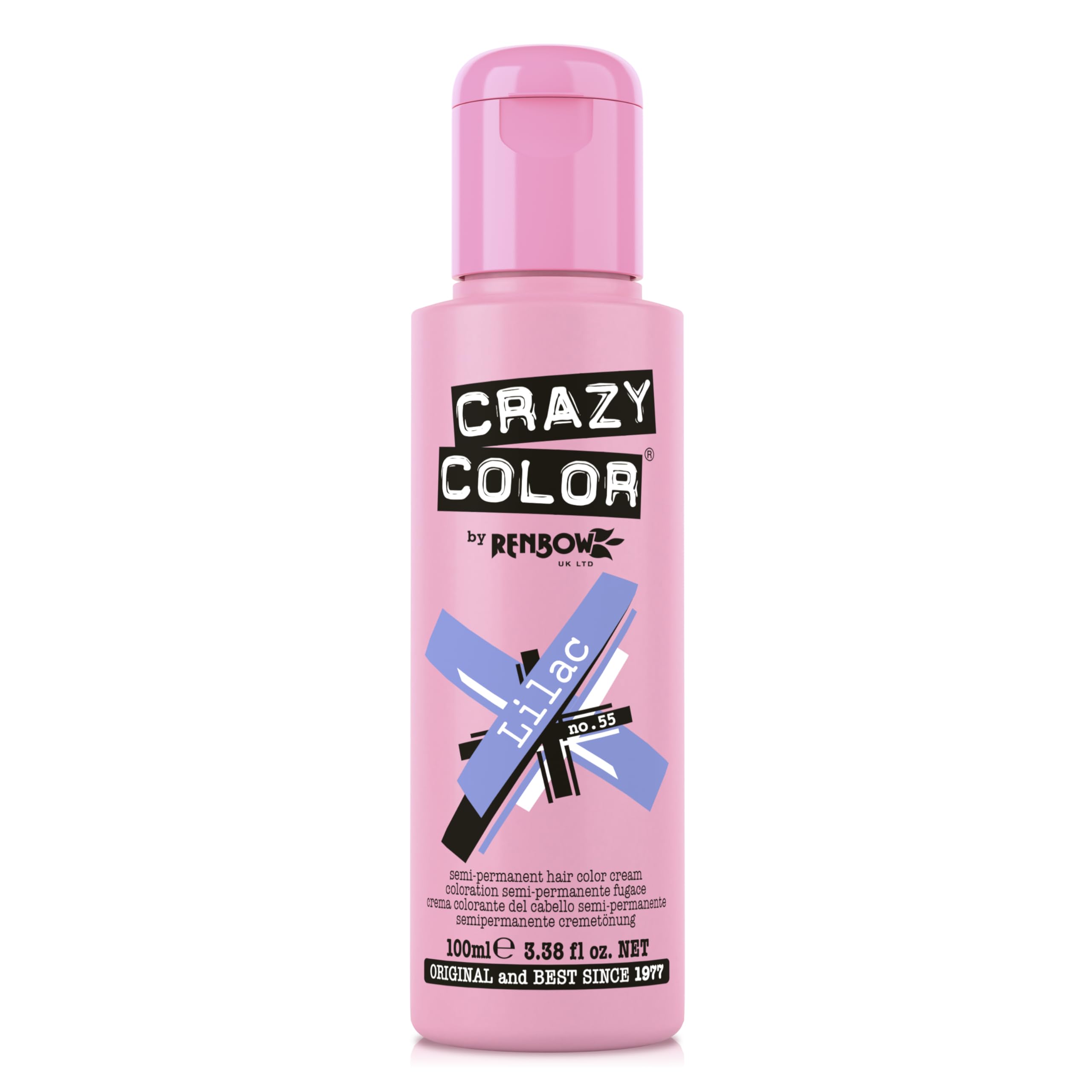Crazy Color Crazy Colour Semi-Permanent Hair Colour Cream 4 Bottles of Lilac 100 ml