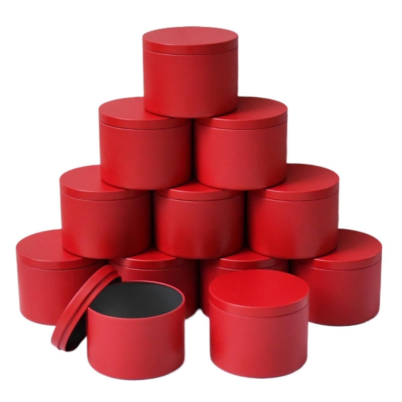 Candle Tins, Candle Jars Candle Tins 12pcs 8oz Containers For Making Candles Bulk Jars DIY Multicolor(12pcs-8oz-red)