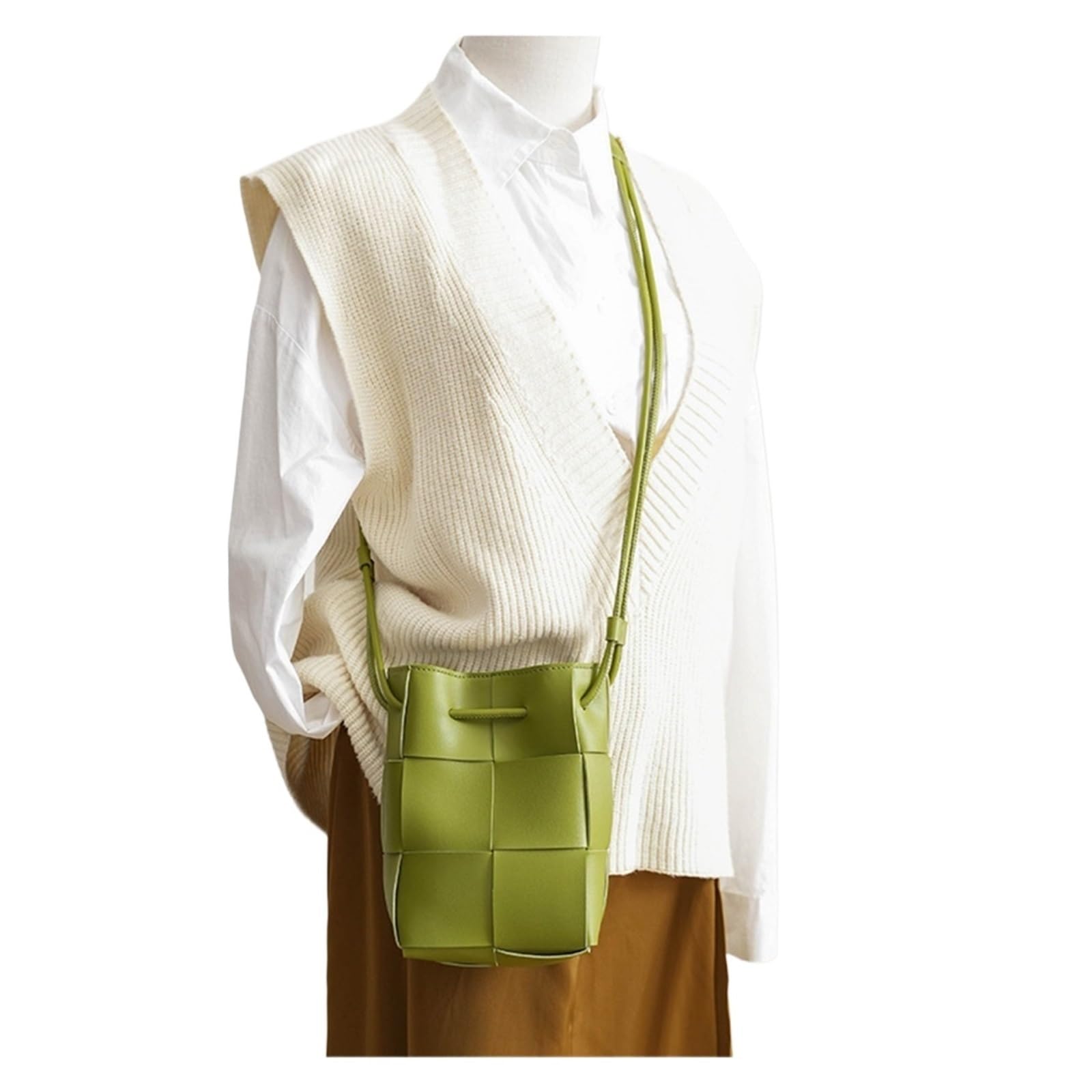 Bolso Cruzado De Cuero For Mujer, Bolsos De Mano For Mujer, Bolsos De Hombro De Gran Capacidad, Bolsos Cruzados For Mujer Adecuado para Viajar, Fiesta, Trabajo(Yellow)