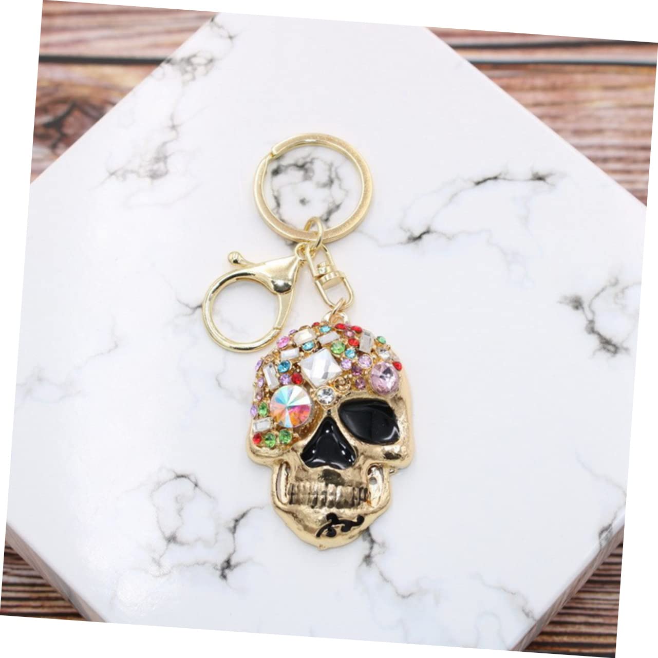 Portachiavi Cavolo Ornamento Portachiavi Teschio Portafoglio Semplice Kit Borse Sacchetti Ciondolo Portachiavi Teschio Portachiavi Con Strass Intarsiato Cristallo