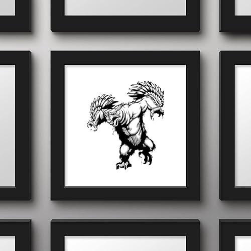 Miniatura 2 de Trends International Gallery Pops Dungeons & Dragons - Arte de pared clásico de Owlbear, versión enmarcada negra, 12 x 12 pulgadas